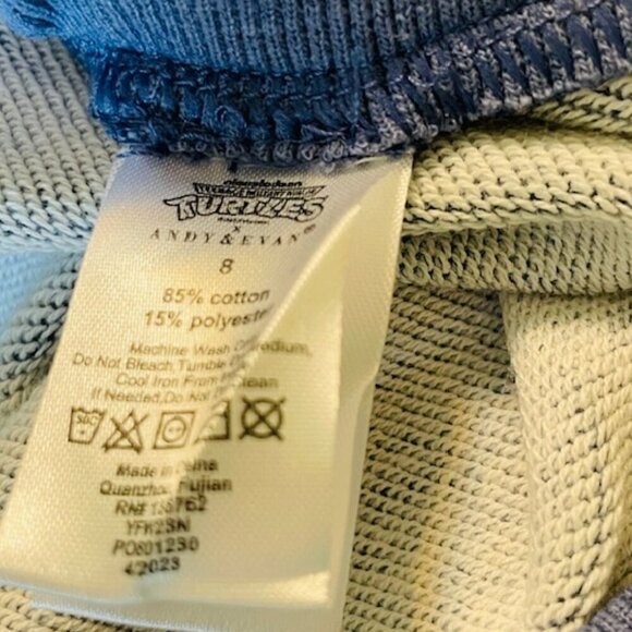TMNT x Andy & Evan® Teenage Mutant Ninja Turtles Blue Unisex Sweat Set NWT 8 - Picture 10 of 11